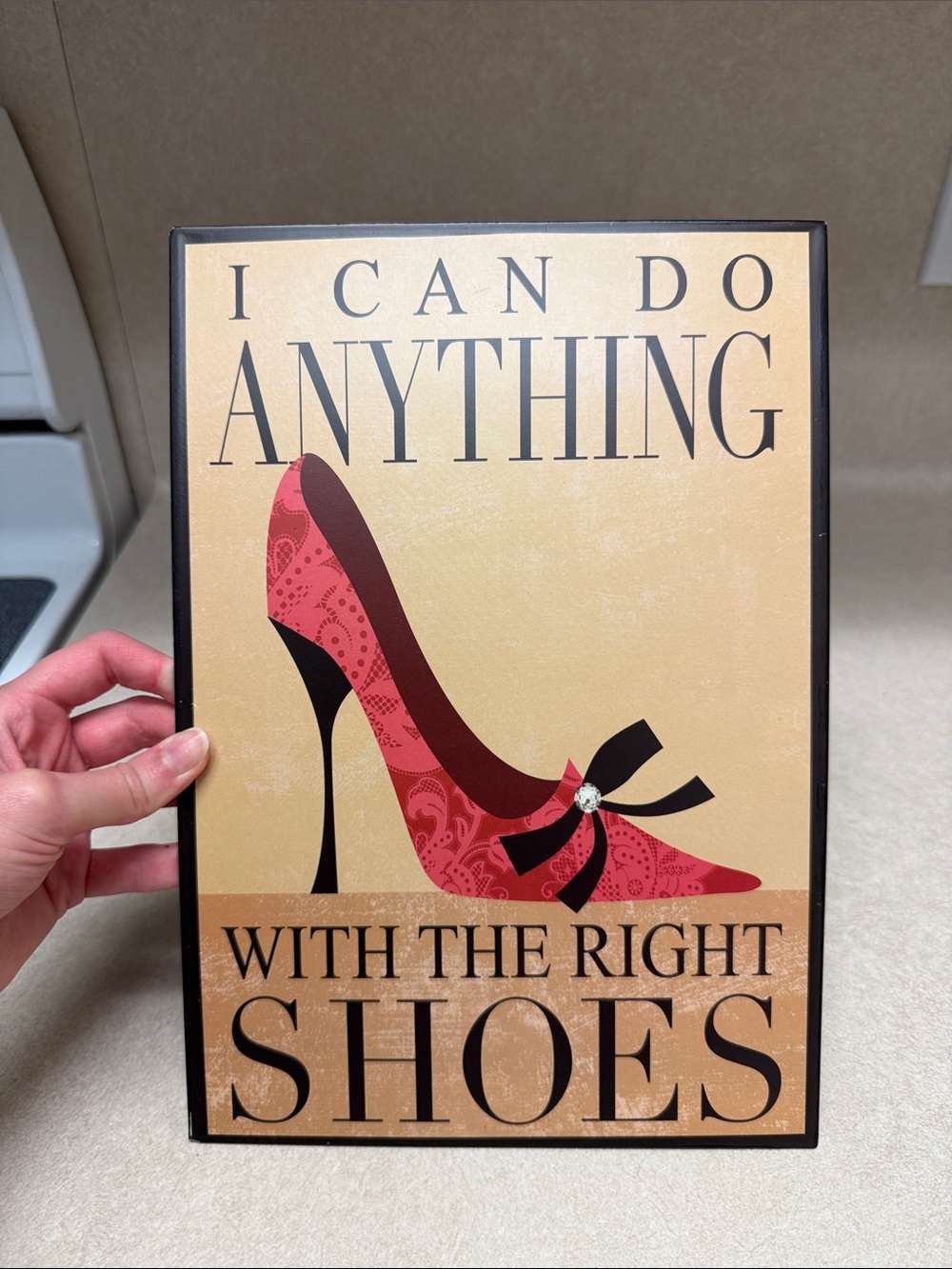 Red High Heel Decorative Sign - Women Shoes Wall Art